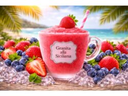 Γρανίτα Φράουλα με κομμάτια Blueberry 1kg