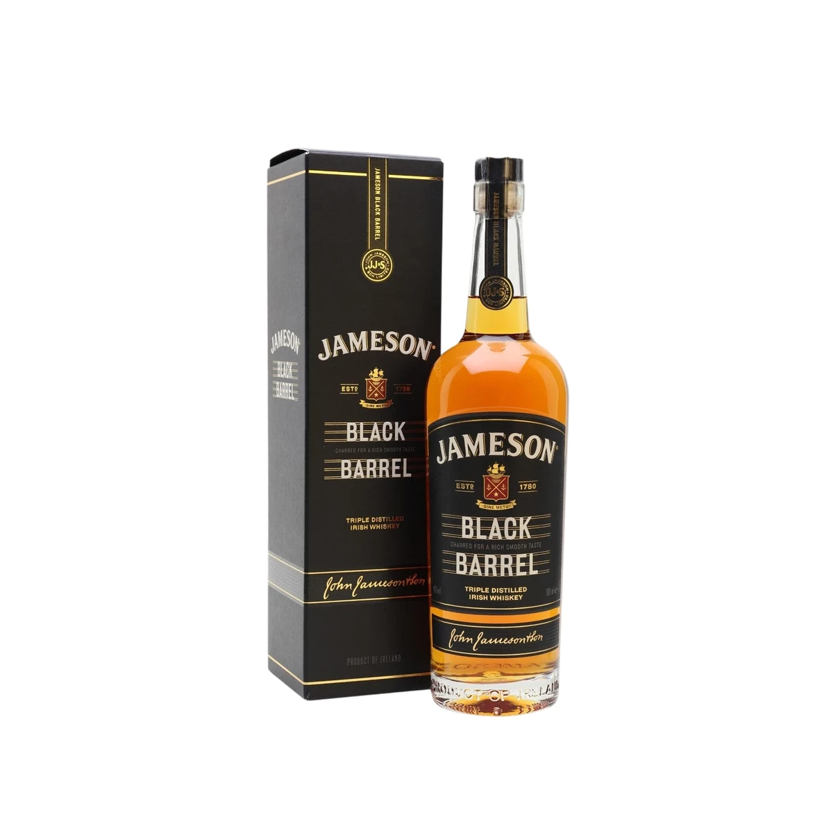 W/Y JAMESON BLACK BARREL (40%) 700ml+glass