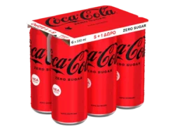 COCA COLA ZERO ΚΟΥΤΙ 330ml (5+1)